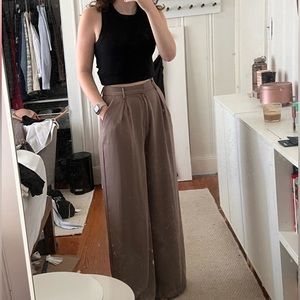 mocha trousers